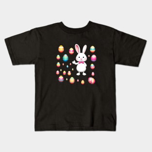 Easter design bunny funny eggs Kids T-Shirt